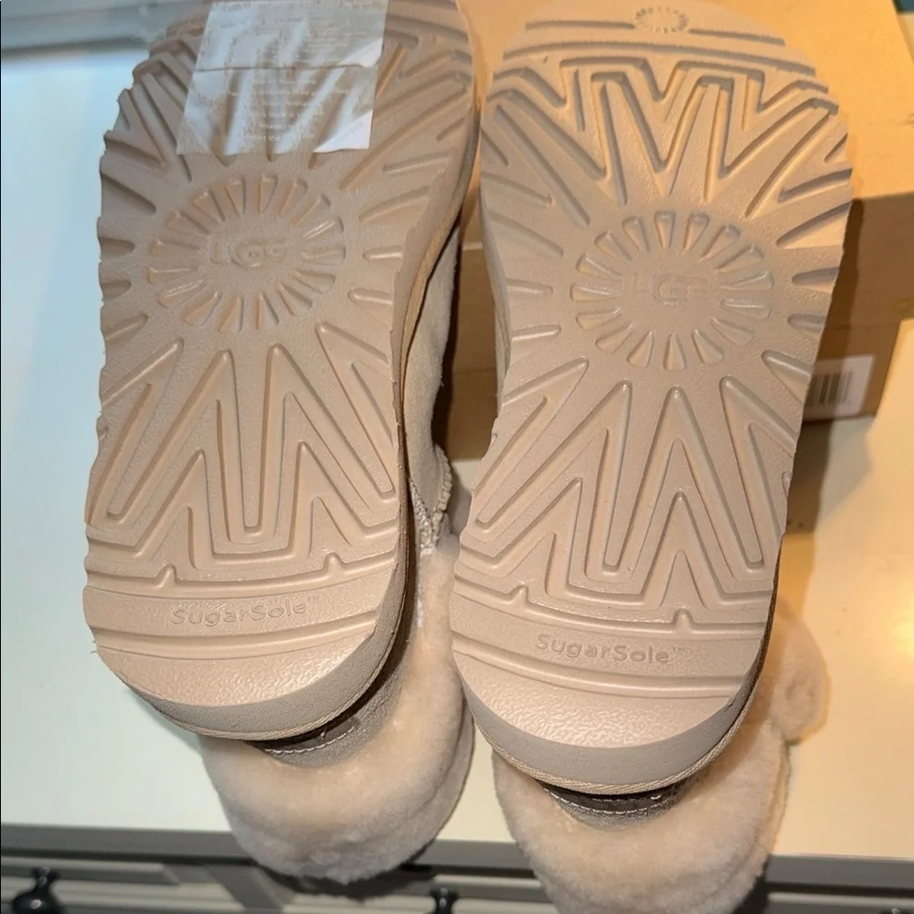 UGG Short Suede Shearling Boots - Sand